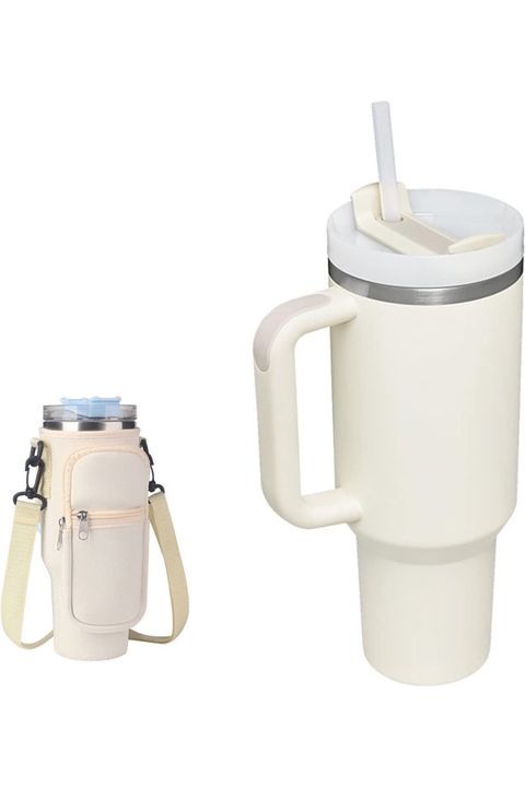 Trendy Drinkfles & Travelcup Incl. Tas & Rietje