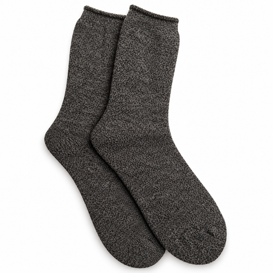Fleece huissokken donkergrijs