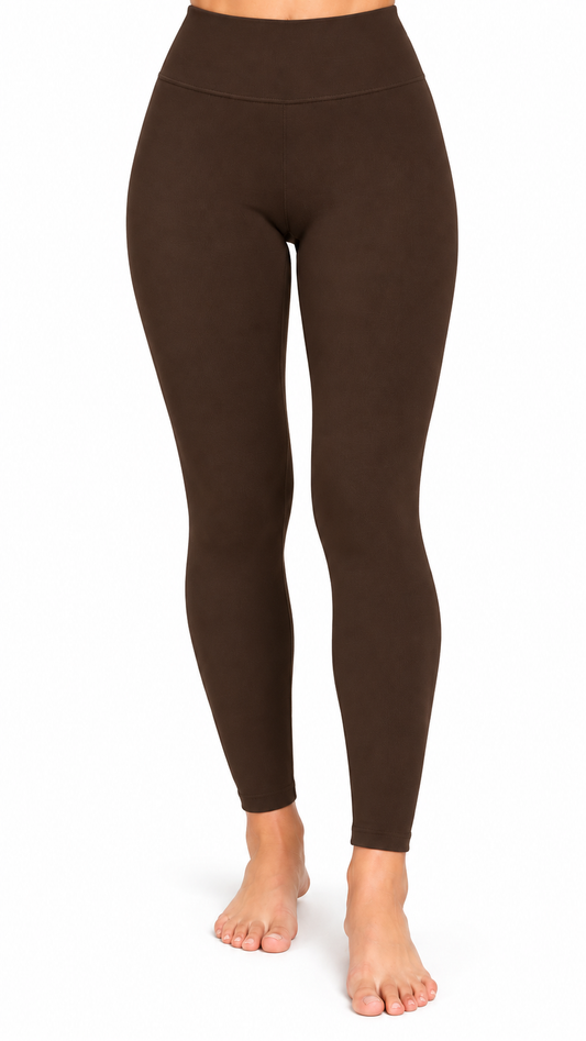 Thermo legging bruin — vooraanzicht