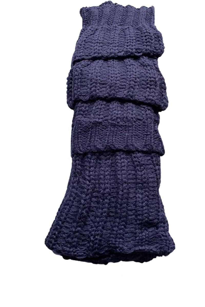 Blauwe beenwarmers