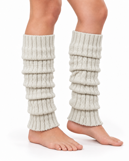 Beenwarmers - Sleever / Legwarmer - One Size – Wit – extra aanzicht