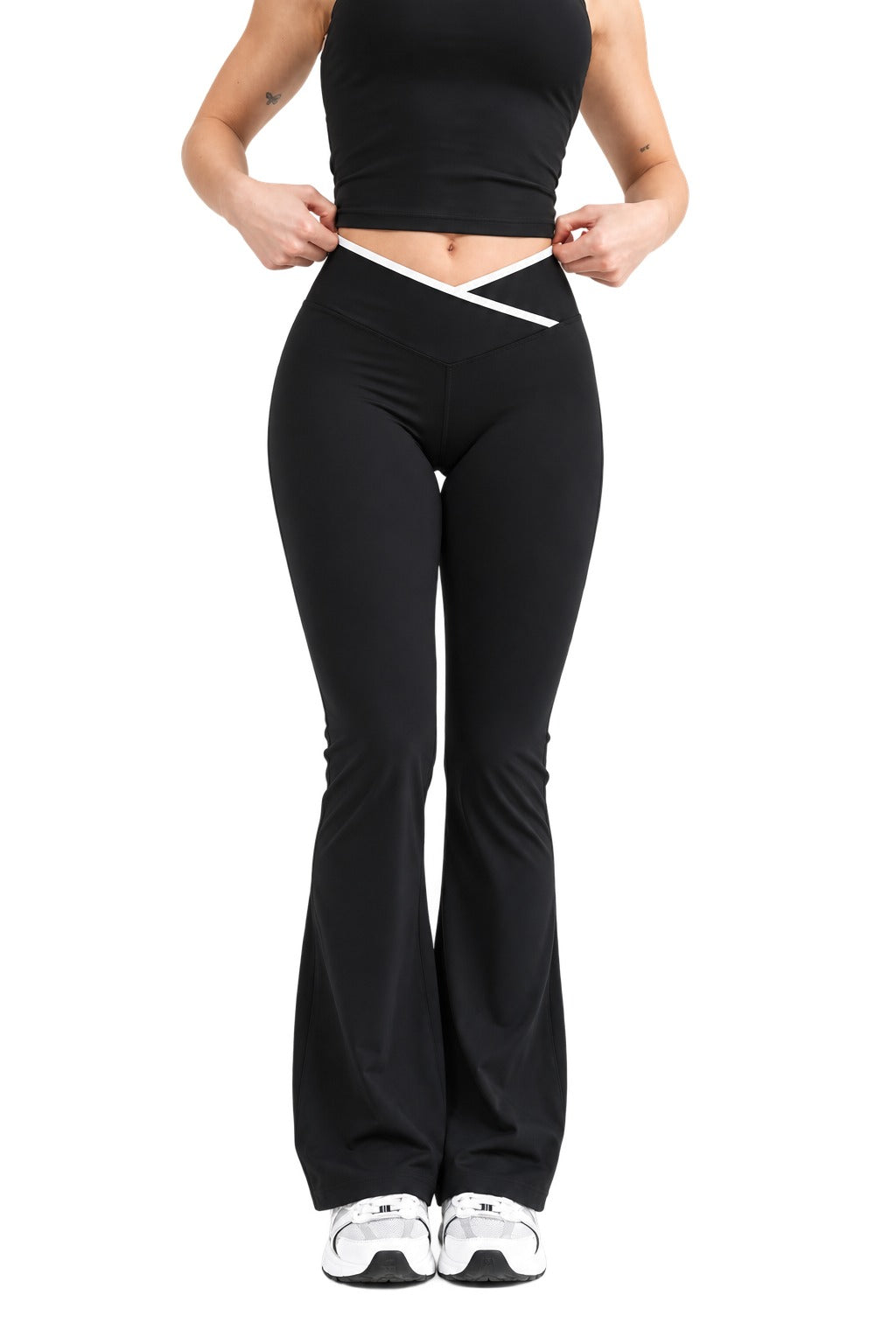 Stylish Flare Broek Zwart