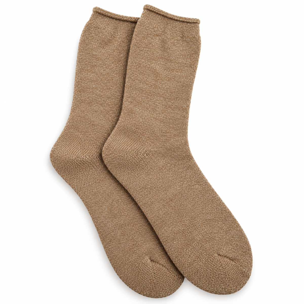 Fleece huissokken beige