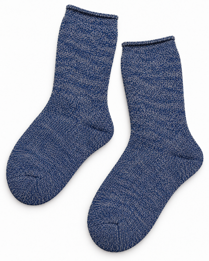 Thermo Fleece Huissokken (One Size) – Blauw – extra aanzicht