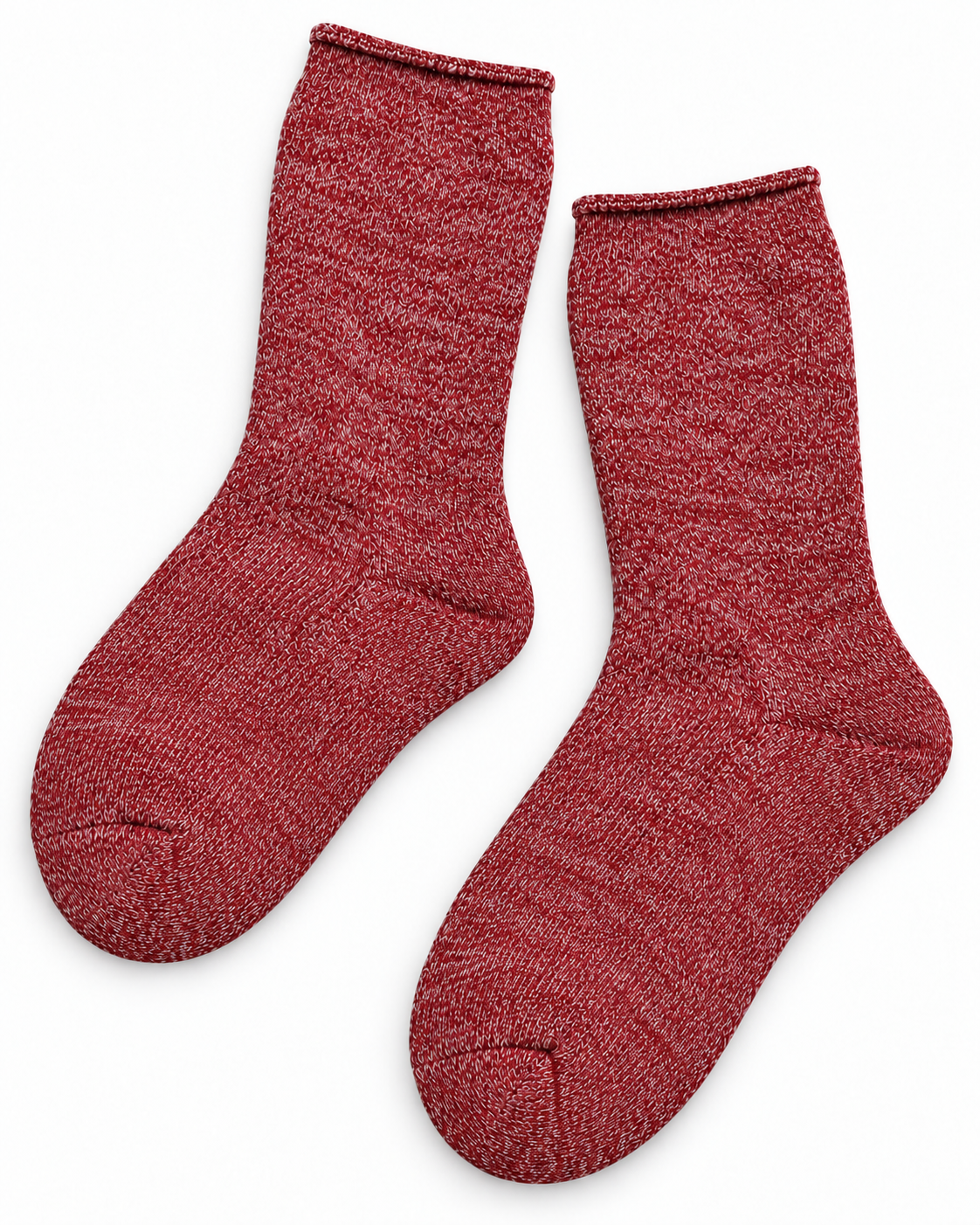 Thermo Fleece Huissokken (One Size) – Rood – extra aanzicht