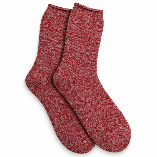 Fleece huissokken rood