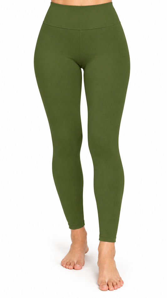 Thermo legging groen — vooraanzicht