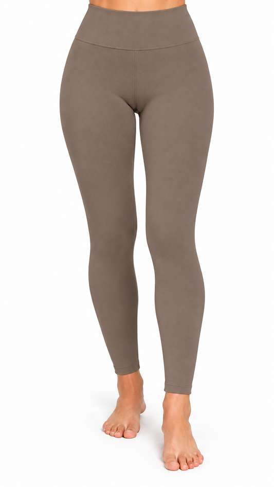 Thermo legging taupe — vooraanzicht